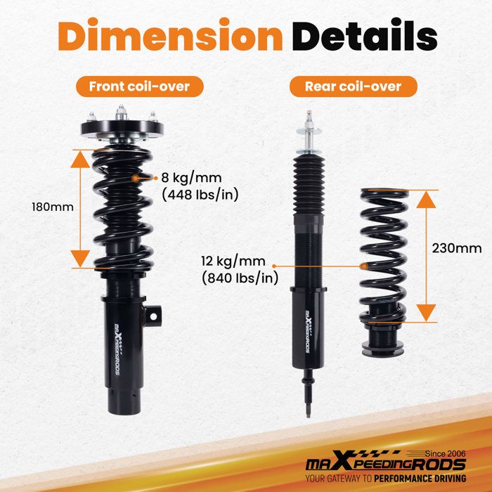 Kit Suspension Coilover MaXpeedingrods Pour BMW Série 3 E90/E92/E93 (2005-2013)