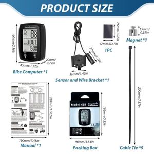 Compteur De Vélo Stationnaire Avec Moniteur De Fréquence Cardiaque - Suivi Du Temps, Vitesse, Distance Et Calories, Design Compact Et Installation Facile
