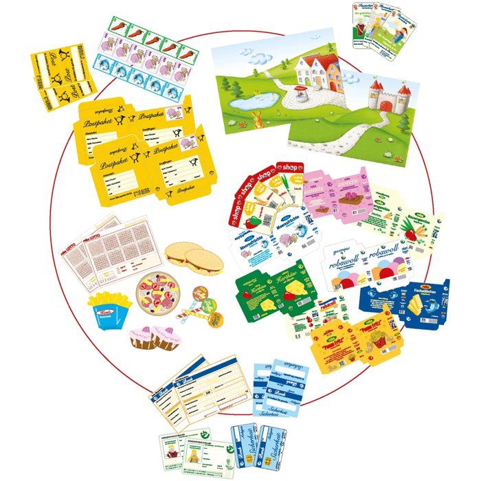 Maisonnette 4-en-1 En Bois Et Tissu – Théâtre, épicerie, Poste, Kiosque – Jaune, Dès 3 Ans