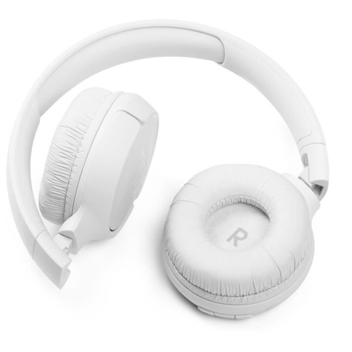 Casque Sans Fil JBL TUNE 510BT - Bluetooth, 40h D'autonomie, Pliable - Blanc - Son Pure Bass