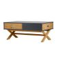 Table Basse 2 Tiroirs Gris Anthracite Bois Raphy L 110 X L 60