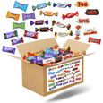 BOX GOURMANDE - Méga Assortiment de  Mini-Chocolats emballés individuellement: Célébrations, Kinder, Milka, Daim, Toblerone-0