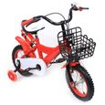 Vélo pour enfants rouge 12 pouces vélo pour enfants garçons filles roue de vélo pour enfants-0