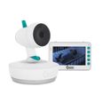 BabymoovYOO Moov Babyphone Vidéo Motorisé avec vue à 360°, Ecran 4,3'' Veilleuse, 5 Berceuses, Mode VOX, Talkie Walkie, Portée 300m-0