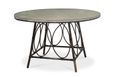 Table de jardin ronde en aluminium marron - DCB GARDEN - Ushuaia - Table fixe - Rond - 4 personnes-0