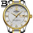 BINGER® Montre Homme marque de Luxe Sport Chronographe étanche Double Calendrier dateur Superbe étanche Acier Bracelet-0