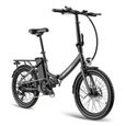 Vélo électrique 20", Fafrees F20 Light, 250W moteur, 36V 14.5Ah Batterie,  Autonomie 55-110km, Shimano 7s, Noir-0
