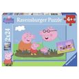 Ravensburger - 09082 - Puzzle Enfant Classique - La Vie De Famille - Peppa Pig - 2 X 24 Pièces-0