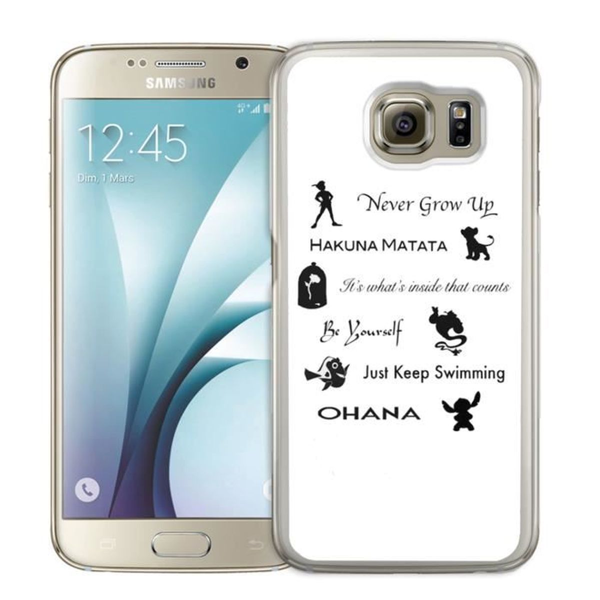 Coque Samsung Galaxy S7 Edge : Citation Disney - Achat ...