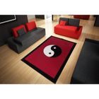 Tapis salon MODERNE DESIGN yin yang rouge DEBONSOL - 120x170cm