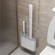 Yosemy Brosse de Toilette Brosse WC en Silicone, avec Antibactérienne  balayette Soies De Silicone Propres, avec Support à SéChage Rapide, Mural  Monté, Blanc