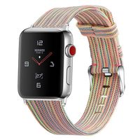 Bracelet de montre en Canvas Watch Strap Replacement compatible pour Apple Watch IWatch 1/2/3/4 Coloré