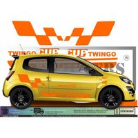 Renault Twingo Cup  - ORANGE - Kit Complet  - Tuning Sticker Autocollant Graphic Decals