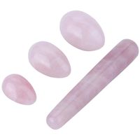 Tbest Œuf de yoni 4pcs Yoni Egg Massage Stick Set pour exercice de Kegel serré de muscle vaginal féminin 02