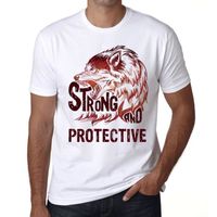 Homme Tee-Shirt Loup Fort Et Protecteur – Strong Wolf And Protective – T-Shirt Vintage