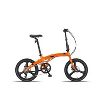 PACTO TWO - vélo pliant - 6 vitesses - freins à disque - cadre en aluminium - unisexe - Shimano - haute qualité - sportif - orange