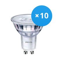 Lot 10x Philips Corepro LEDspot GU10 PAR16 4W 350lm 36D - 840 Blanc Froid | Équivalent 50W