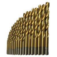 50 pieces Outil de jeu de forets en acier a haute vitesse revetu de titane 1 - 1.5 - 2 - 2.5 - 3 mm