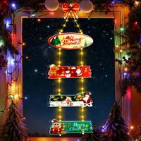 Couronne De Porte De Noël éclairée à Piles - Couronne De Noël LED - Couronne De Porte De Noël Avec éclairage - Décoration De Noël Américaine - Couronne Lumineuse Artificielle - Baies