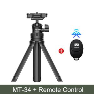 TRÉPIED Noir-Ulanzi MT-34 Extend Trépied 360 Balle réglable 2 en 1 Téléphone Pince Support Smartphone DSLR SLR Trépie