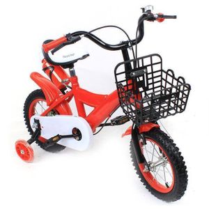 Vélo enfant 10'' Blanc Rouge - 1 frein - OOGarden