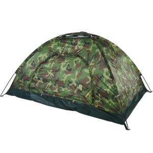 TENTE DE CAMPING Tente imperméable de 2 personnes de protection UV du couleur camouflage extérieur pour la randonnée de camping-DUO