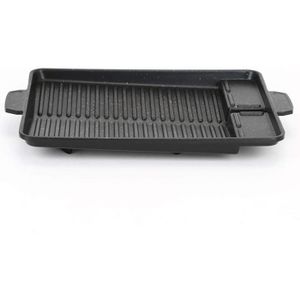 Eyccier Plaque Grill Coréenne Antiadhésive - Pour Poêle Portable, BBQ Intérieur, Cuisson Sans Fumée