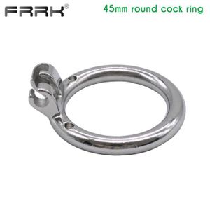 (FRRK-110-55mm)Cage de chasteté inversée en acier inoxydable, anneau de  pénis négatif BDSM, Couple adulte, boutique de jouets sexuel