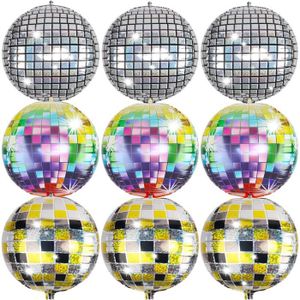 Ballon gonflable boule à facette - Ambiance disco aluminium, baudruche,  hélium
