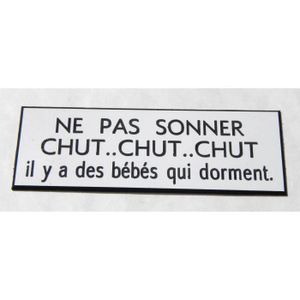 Plaque Signaletique Ne Pas Sonner Bebe Dort Cdiscount