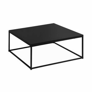 TABLE BASSE Table basse. Industrielle. structure métal noir. L 80 x l 80 x H 36cm