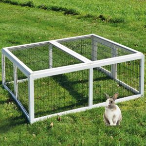 Cage Clapier Enclos lapin Exterieur en Bois Haute Qualite pour lapins 155 x  87 x 83 cm.Modele 045 Oreille Longue