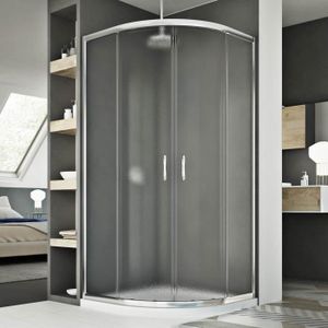 CABINE DE DOUCHE Cabine douche demi-circulaire 80x80 CM H185 granit