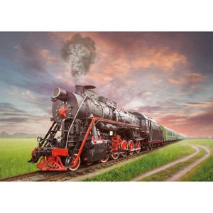PUZZLE Puzzle Adulte : Locomotive A Vapeur - 2000 Pieces - Collection Train
