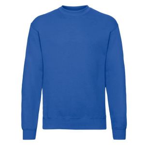 Sweatshirt Fruit Of The Loom à Manches Tombantes - Chiné Foncé, Taille XL, 80% Coton 20% Polyester - Coupe Décontractée, Double Couture