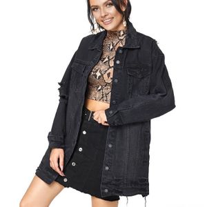 Veste en jeans troué femme on sale