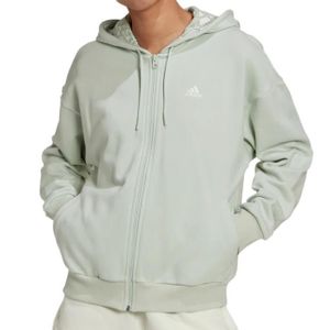 SWEATSHIRT Sweat Zippé Vert Femme Adidas Bluv