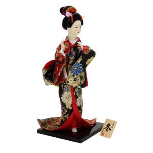Siunwdiy Poupee Asiatique Decoration,12  Figurine Japonaise Kimono Geisha Belle Statue Miniature Idéal pour Décoration de Maison et du Bureau,e 