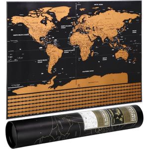 CARTE - PLANISPHÈRE Carte du monde à gratter, 42 x 30 cm map carte mon