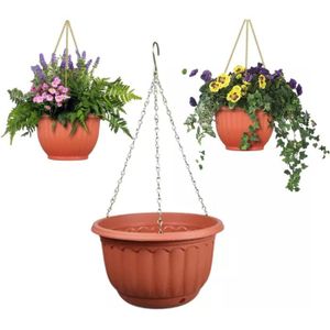Grand pot de fleurs, pot de jardin extérieur ovale 23x59x34,5 cm