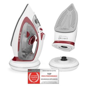 Fer à repasser vapeur 2400W Plaque céramique Système anti-goutte
