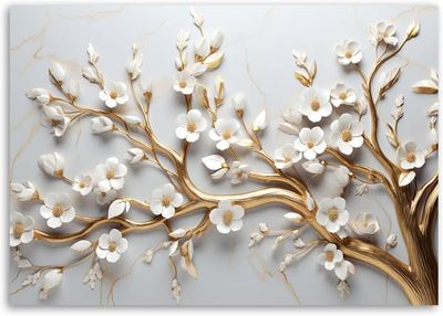 Peinture moderne de fleurs sur toile petit format : Peinture florale