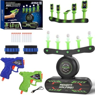 Doloowee Jeu De Tir Pistolet Dinosaure – Cible Murale, 12 Balles Collantes – Cadeau Anniversaire Fille Garçon 3-8 Ans – Vert