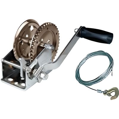 Treuil Manuel Résistant 270kg Avec Sangle 6m - Pour Remorques Bateau Camion Caravane