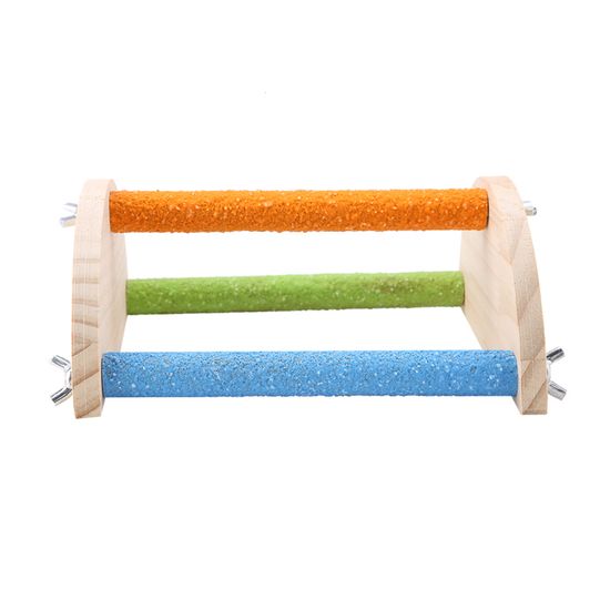 Trépied Rétractable En Bois Pour Oiseaux - Perchoir De Dressage Réglable En Hauteur - Stable, Antidérapant - Pour Perroquets, Cacatoès, Aras