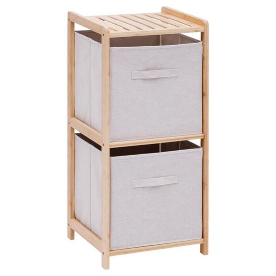 Five Simply Smart - Lot 2 boîtes de rangement TIDY BOX - L. 31 x l. 31 x H. 31 cm - Beige - Maison