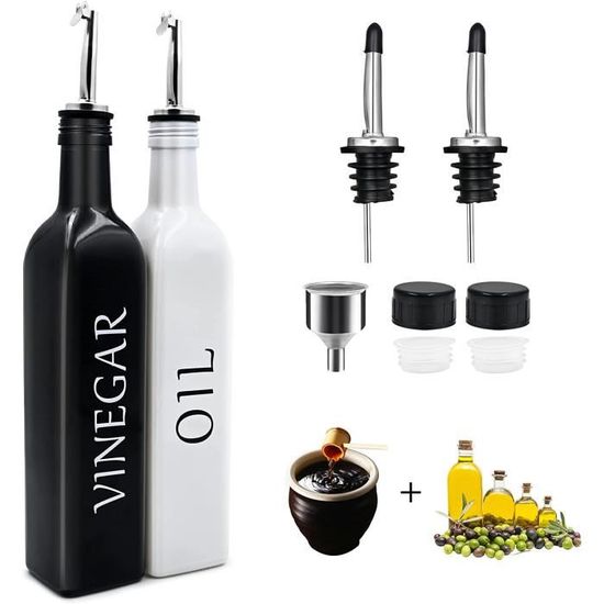 Ensemble pour huile et vinaigre en grès – Eugène Allard Cuisine et Tendances
