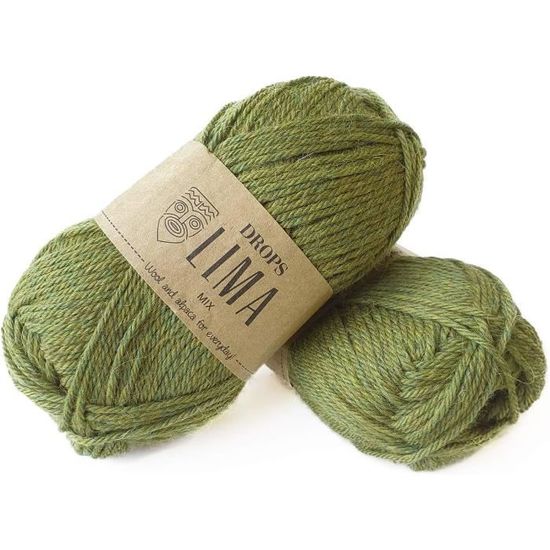 Fil DROPS Flora - 65% Laine, 35% Alpaga, Poids Doigt, 4 Fils, 50 G = 210 M, Couleur Jaune 17