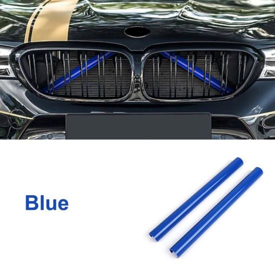 Lot De 2 Bandes Décoratives Calandre Avant HIBEYO - Pour BMW E60 F52 - Style Sportif Rouge