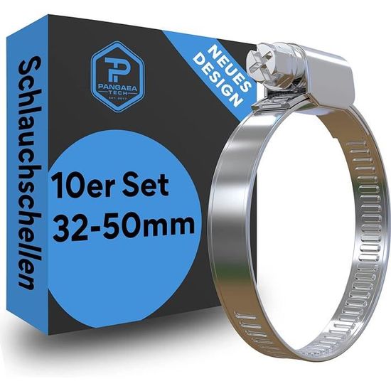 Lot De 10 Colliers De Serrage Inox Réglables 46-75mm - Pour Tuyaux, Raccords - Fixation Par Vis, Résistant à La Corrosion
